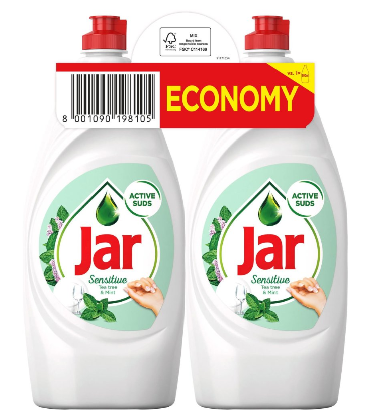 Jar 2x900ml SENSITIVE Tea Tree & Mint Jar Sensitive Tea Tree & Mint - 2x900ml – Obrázok 1